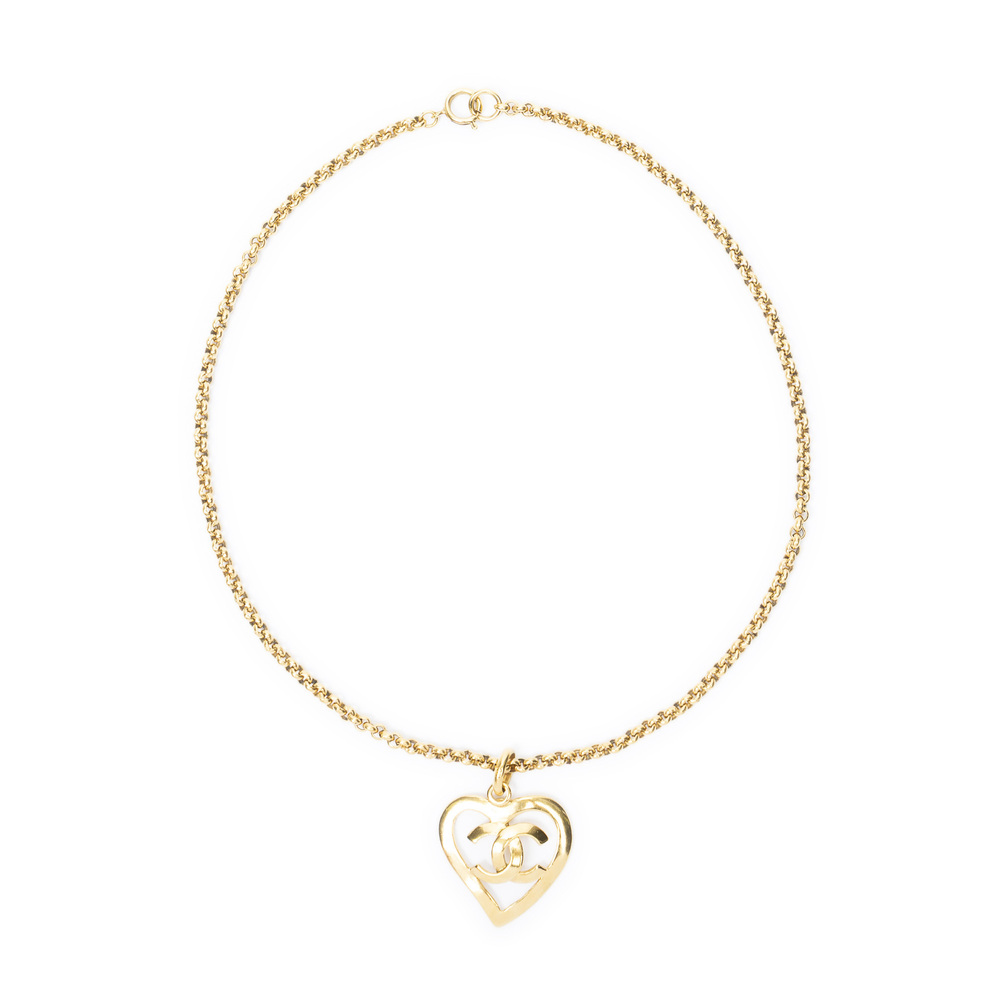 Chanel CC Heart Pendant Necklace